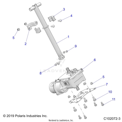 STEERING, STEERING POST ASM. - A25SGE95PT (C102072-3)