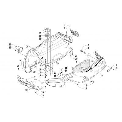 BELLY PAN AND FRONT BUMPER ASSEMBLY