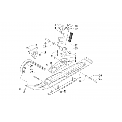 SKI AND SPINDLE ASSEMBLY