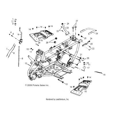 CHASSIS, FRAME - A25YPA20A4 (49ATVFRAME10PHX)