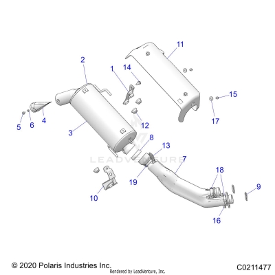 ENGINE, EXHAUST - A25SXE95PP (C0211477)