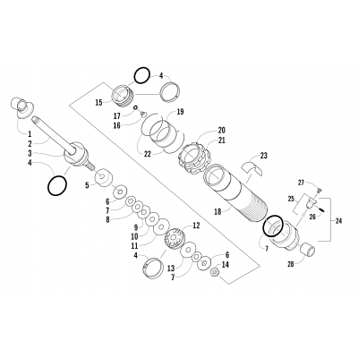 REAR SUSPENSION FRONT ARM SHOCK ABSORBER