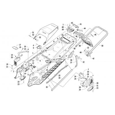 TUNNEL, REAR BUMPER, AND SNOWFLAP ASSEMBLY