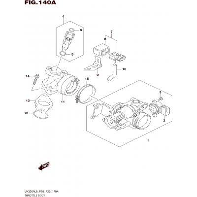 THROTTLE BODY (UH200AL6 P28)