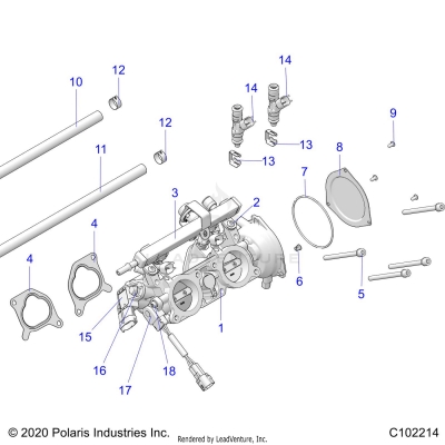 ENGINE, THROTTLE BODY - A20SXM95AL/CAL (C102214)