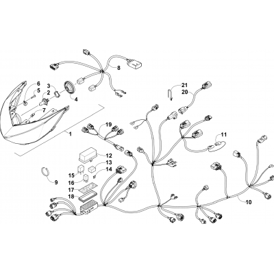 HEADLIGHT AND WIRING ASSEMBLIES