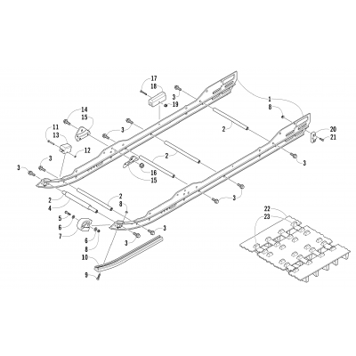 SLIDE RAIL AND TRACK ASSEMBLY