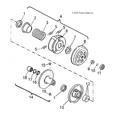 Drive Pulley, Secondary