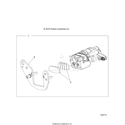 BRAKES, REAR CALIPER - A17HAA15N7 (100773)