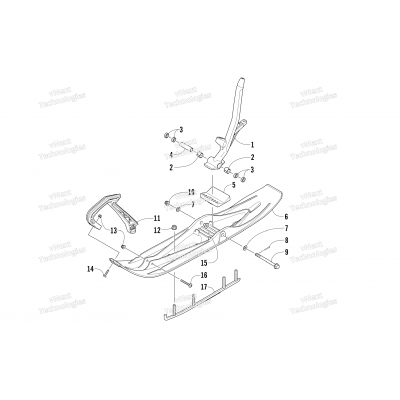 SKI AND SPINDLE ASSEMBLY