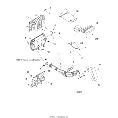 ENGINE, EXHAUST SYSTEM - A17DCE87AU (100657)
