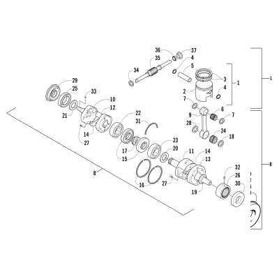 PISTON AND CRANKSHAFT