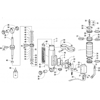 REAR SUSPENSION REAR ARM SHOCK ABSORBER