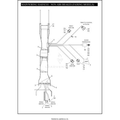 MAIN WIRING HARNESS - NON-ABS BRAKES (FAIRING MODELS) (2 OF 5)
