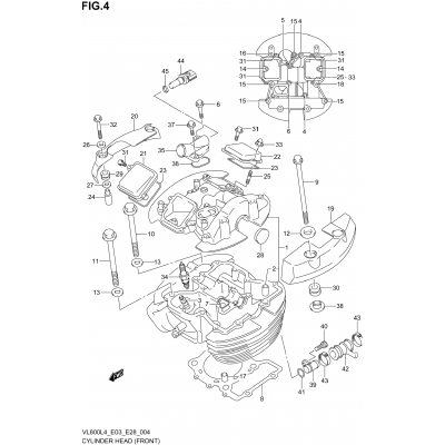 CYLINDER HEAD (FRONT) (VL800L4 E33)