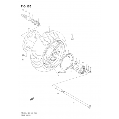 REAR WHEEL (AN650A L1 E33)