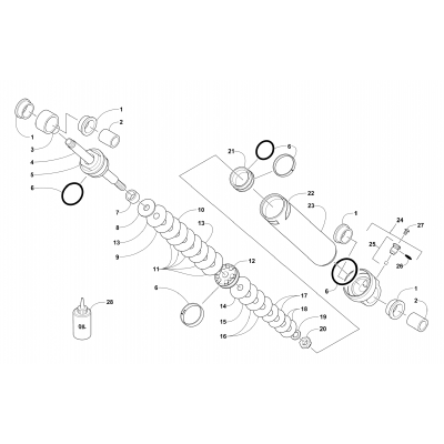 REAR SUSPENSION REAR ARM SHOCK ABSORBER