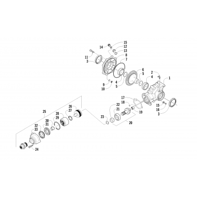 REAR DRIVE GEARCASE ASSEMBLY