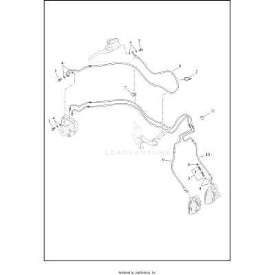 BRAKE LINES, FRONT - ABS