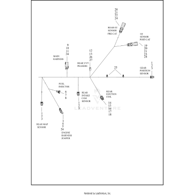 WIRING HARNESS, ENGINE (4 OF 4)