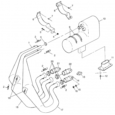 Exhaust System 600 Xcr