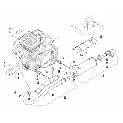 ENGINE AND EXHAUST