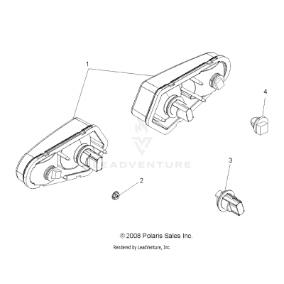 ELECTRICAL, TAILLAMPS - A19SHE57FP [49ATVTAILLAMPS08SP800EFI]