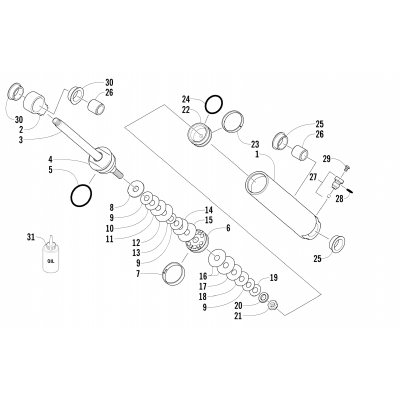 REAR SUSPENSION REAR ARM SHOCK ABSORBER