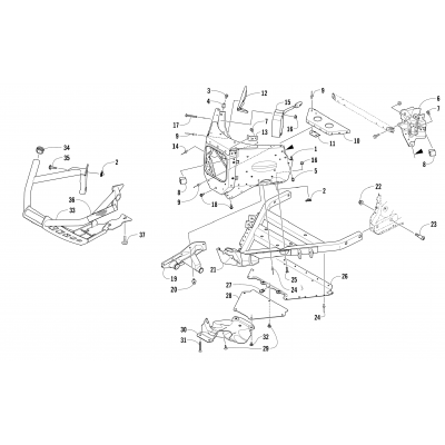 FRONT BUMPER AND FRAME ASSEMBLY