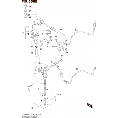 REAR MASTER CYLINDER (GSX1300RAL5 E28)