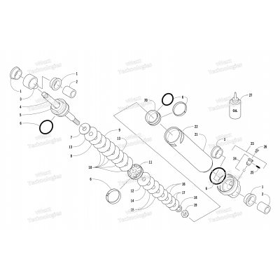 REAR SUSPENSION REAR ARM SHOCK ABSORBER