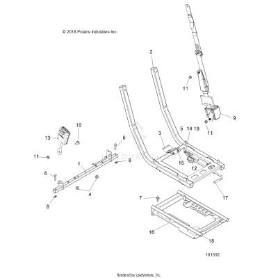 BODY, SEAT MOUNTING AND BELT - A19DAE57A4 (101555)