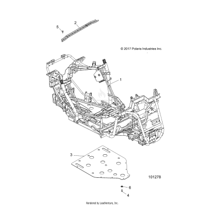 CHASSIS, MAIN FRAME AND SKID PLATE - A19DAE57A4 (101278)