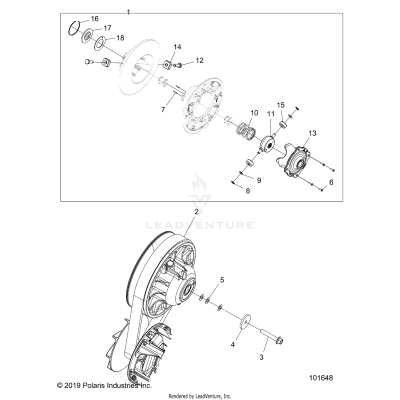 DRIVE TRAIN, SECONDARY CLUTCH - A25SYY95AH (101648)