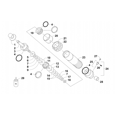 REAR SUSPENSION FRONT ARM SHOCK ABSORBER