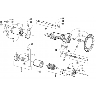 FLEX-DRIVE STARTER MOTOR ASSEMBLY