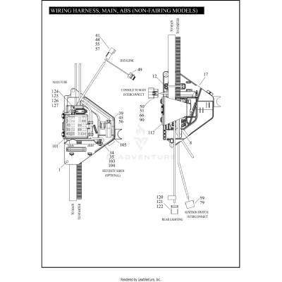 WIRING HARNESS, MAIN, ABS (NON-FAIRING MODELS) (4 OF 5)