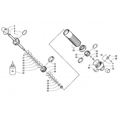 REAR SUSPENSION FRONT ARM SHOCK ABSORBER