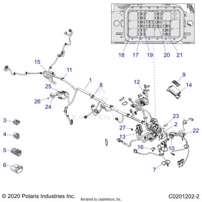 ELECTRICAL, HARNESS - A23SWE57F1/S57C1/C2/E1/E2 (C0201202-2)