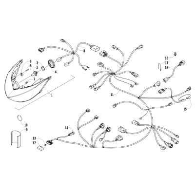 HEADLIGHT AND WIRING ASSEMBLIES