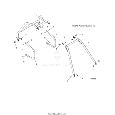 CHASSIS, CAB FRAME AND SIDE BARS - A17HAA15N7 (100805)