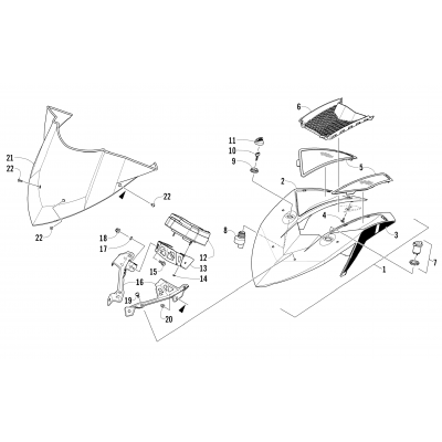 WINDSHIELD AND INSTRUMENTS ASSEMBLIES