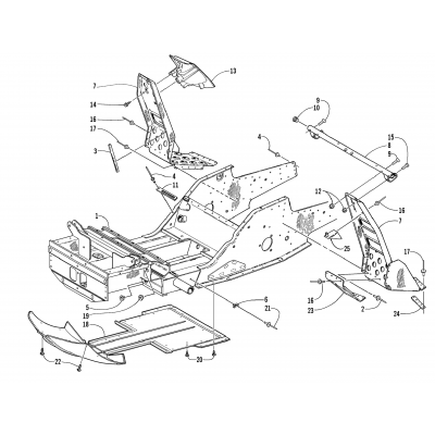 FRONT FRAME AND FOOTREST ASSEMBLY