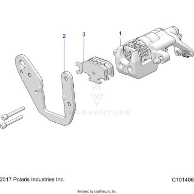BRAKES, REAR CALIPER - A20HAB15A2 (C101406)