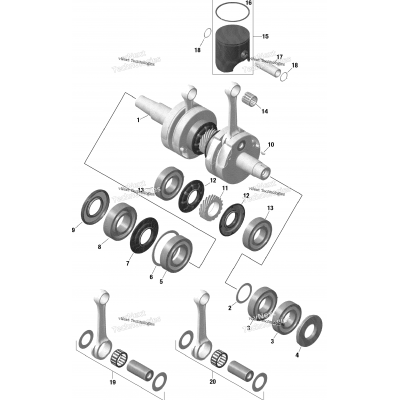 Engine - Crankshaft And Pistons - 598 Rs