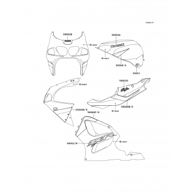 Decals(Green)(ZX750-P8)