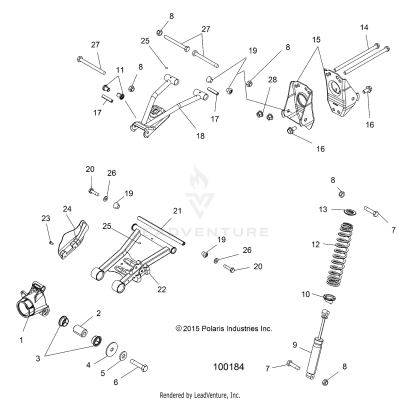 SUSPENSION, REAR - A20SUE57D5 (100184)