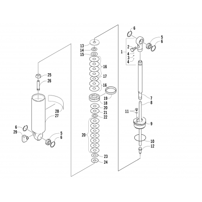 REAR SUSPENSION REAR ARM SHOCK ABSORBER