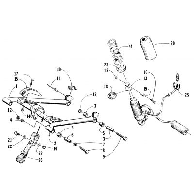 REAR SUSPENSION - FRONT ARM ASSEMBLY