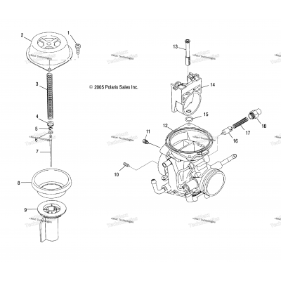 Engine, Carburetor, Upper